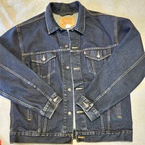Levi’s 70507 Denim Trucker Jacket XL Relaxed Fit Dark Wash Y2K